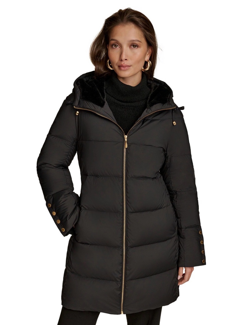 DKNY Women’s Hooded Down Puffer Coat XS NEW